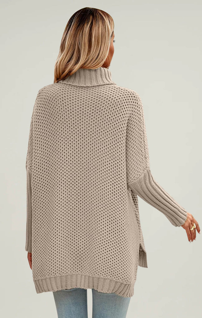 Angashion Womens Chunky Knit Batwing 2023 Sweater Beige 02