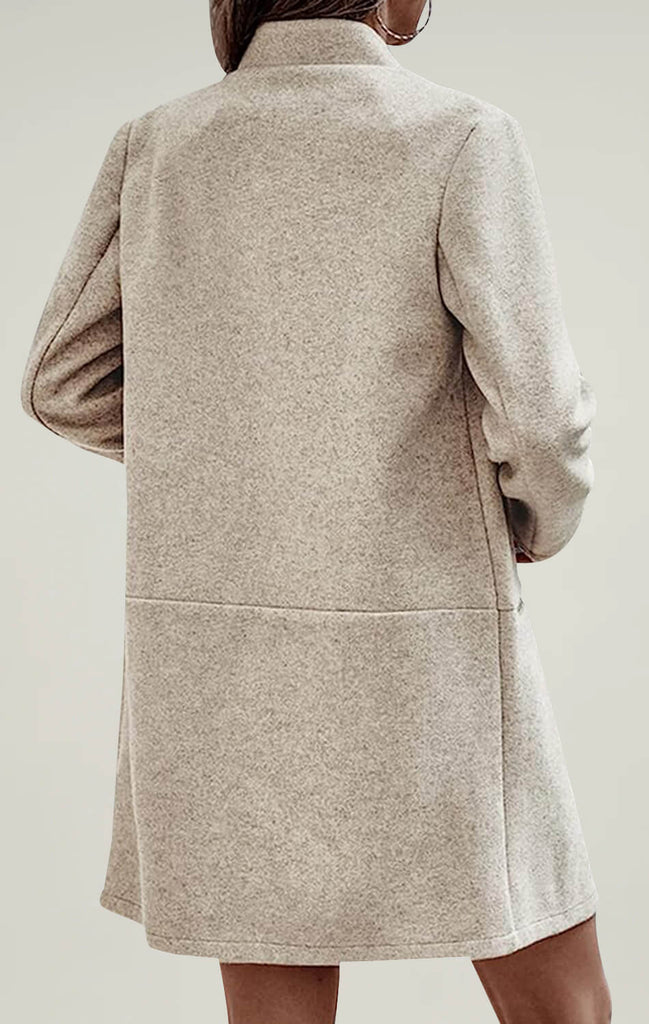 Angashion Womens Coat Long Sleeve Beige 02