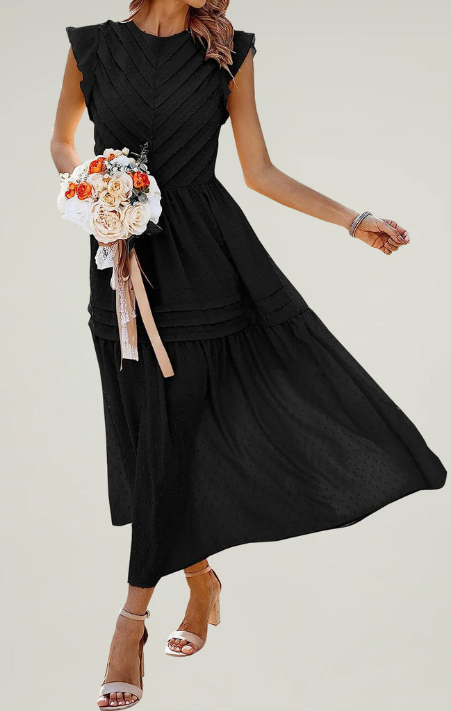 Womens Summer Maxi Dress Black 01